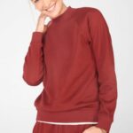 Fabletics umbria vermelho 420HR2540 pulôver manga longa james mulheres