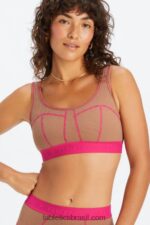Fabletics ursinho/fúcsia 420HR1534 sutiã waffle mulheres
