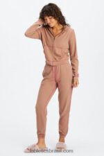 Fabletics ursinho/fúcsia 420HR2495 moletom waffle com zíper mulheres - Image 4