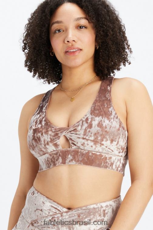 Fabletics Urso de pelúcia 420HR1528 sutiã esportivo torcido de veludo oasis mulheres - Image 3