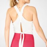 Fabletics urze branca 420HR2374 tanque de areia mulheres
