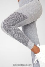 Fabletics urze cinza 420HR1009 Sync legging cintura alta sem costura 7/8 mulheres - Image 3