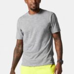 Fabletics urze cinza 420HR3551 camiseta da primeira fila homens