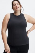 Fabletics urze cinza carvão 420HR2240 tanque de camada de base de lã mulheres