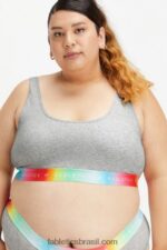 Fabletics urze cinza claro 420HR1585 bralette lounge 24 horas por dia, 7 dias por semana mulheres