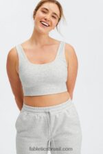 Fabletics urze cinza claro 420HR1599 sutiã esportivo de outono de baixo impacto mulheres
