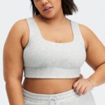 Fabletics urze cinza claro 420HR1600 sutiã esportivo de outono de baixo impacto mulheres