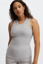 Fabletics urze cinza claro 420HR2247 tanque de waffle tinley mulheres