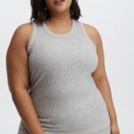 Fabletics urze cinza claro 420HR2248 tanque de waffle tinley mulheres