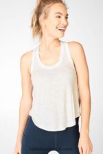 Fabletics urze cinza claro 420HR2388 tanque cropped loveday mulheres