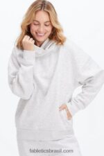 Fabletics urze cinza claro 420HR2517 moletom ecológico mulheres