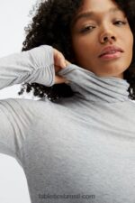 Fabletics urze cinza claro 420HR2732 camiseta manga longa jess mulheres - Image 2