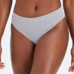 Fabletics urze cinza clássico 420HR2821 cueca de tricot mulheres