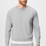 Fabletics urze cinza clássico 420HR3670 a tripulação leve homens