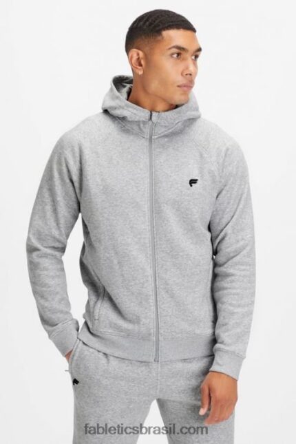 Fabletics urze cinza clássico 420HR3706 o go-to moletom com zíper completo homens
