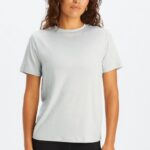 Fabletics urze cinza suave 420HR2011 tee flexível seco mulheres