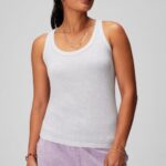 Fabletics urze cinza suave 420HR2160 Regata 100% algodão mulheres