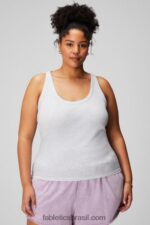 Fabletics urze cinza suave 420HR2161 Regata 100% algodão mulheres