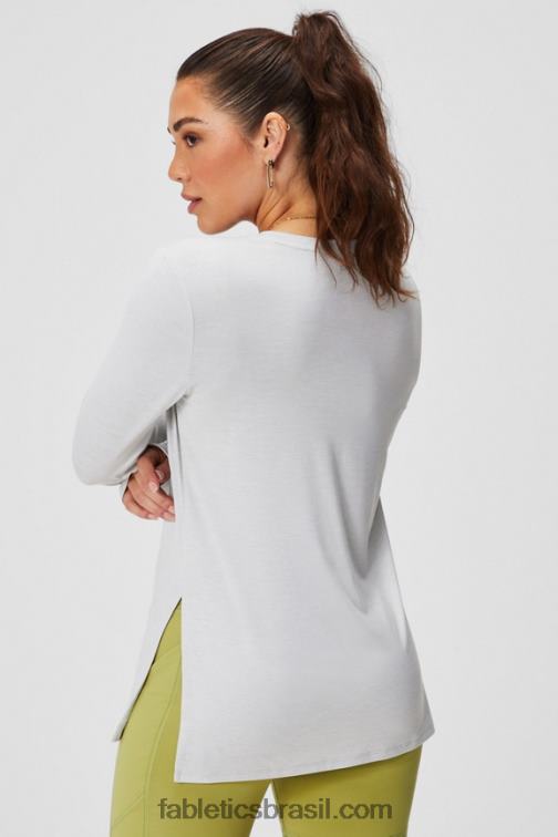 Fabletics urze cinza suave 420HR2587 túnica manga longa dry-flex mulheres - Image 2
