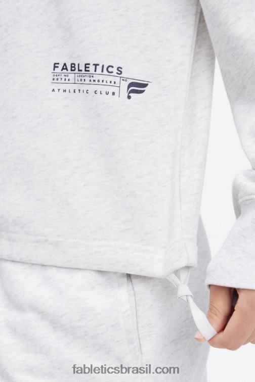 Fabletics urze cinza suave/clube atlético 420HR2652 gola alta curta e leve mulheres - Image 3