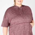 Fabletics urze ferrugem 420HR2111 bea moletom manga curta mulheres