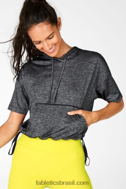 Fabletics urze noturna 420HR2109 bea moletom manga curta mulheres