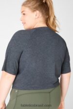 Fabletics urze preta 420HR2106 camiseta raglan manga curta loveday mulheres - Image 3