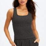 Fabletics urze preta 420HR2269 regata com nervuras restoreknit mulheres
