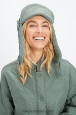 Fabletics verde fumaça 420HR3025 chapéu aviador acolchoado mulheres - Image 2