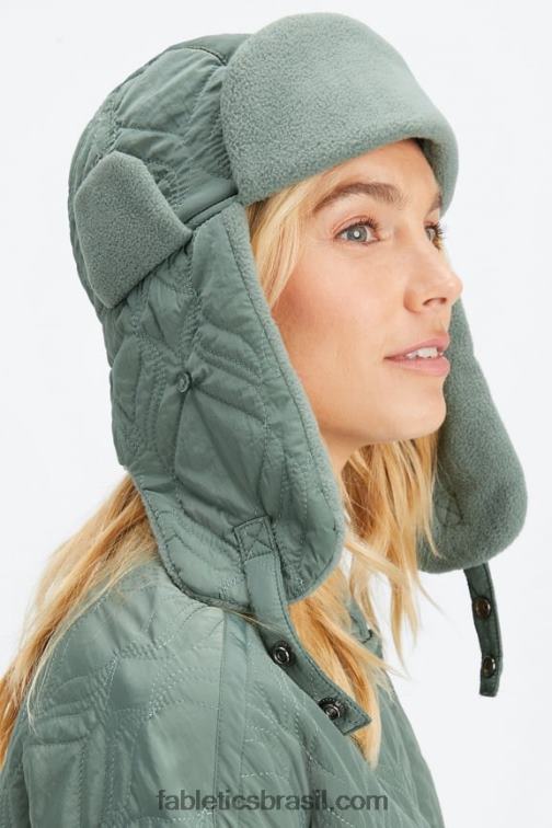 fabletics_verde_fumaca_420hr3025_chapeu_aviador_acolchoado_mulheres.jpg Fabletics verde fumaça 420HR3025 chapéu aviador acolchoado mulheres - Image 1