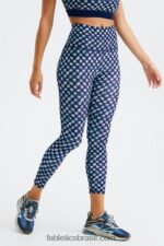 Fabletics verificação de campo margarida 420HR884 legging cintura alta pureluxe ultra 7/8 66 mulheres