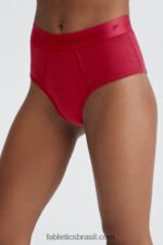 Fabletics vermelho escuro 420HR2874 Calcinha cintura alta 24-7 mulheres - Image 2