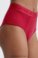 Fabletics vermelho escuro 420HR2874 Calcinha cintura alta 24-7 mulheres - Image 3