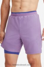Fabletics vibração roxa perfurada 420HR3303 o fundamental curto ii (alinhado) 162 homens