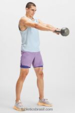 Fabletics vibração roxa perfurada 420HR3303 o fundamental curto ii (alinhado) 162 homens - Image 3