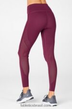 Fabletics vinho do Porto 420HR1247 legging cintura alta em malha esculpida mulheres