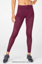 Fabletics vinho do Porto 420HR1247 legging cintura alta em malha esculpida mulheres - Image 3