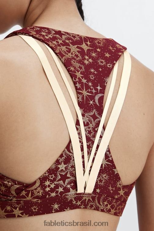 Fabletics vinho do porto stardust/ouro 420HR1787 boost sutiã esportivo de médio impacto 121 mulheres - Image 2