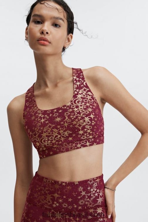 Fabletics vinho do porto stardust/ouro 420HR1787 boost sutiã esportivo de médio impacto 121 mulheres - Image 3