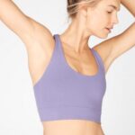 Fabletics violeta 420HR1937 sutiã midi de malha Simone sculpt mulheres