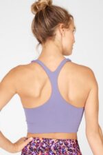 Fabletics violeta 420HR1937 sutiã midi de malha Simone sculpt mulheres - Image 3