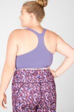 Fabletics violeta 420HR1938 sutiã midi de malha Simone sculpt mulheres - Image 3