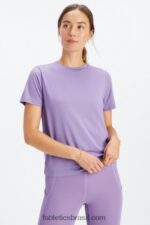 Fabletics violeta 420HR2010 tee flexível seco mulheres