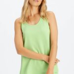 Fabletics wasabi 420HR2232 tanque de ecosatina mulheres
