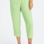 Fabletics wasabi/garça 420HR53 calça cropped ecosatin mulheres