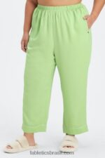 Fabletics wasabi/garça 420HR54 calça cropped ecosatin mulheres