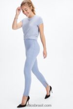 Fabletics wedgewood 420HR1999 T-shirt em jersey 100% algodão mulheres - Image 4