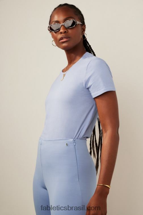 fabletics_wedgewood_420hr1999_t_shirt_em_jersey_100_algodao_mulheres.jpg Fabletics wedgewood 420HR1999 T-shirt em jersey 100% algodão mulheres - Image 1