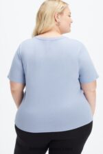 Fabletics wedgewood 420HR2000 T-shirt em jersey 100% algodão mulheres - Image 2