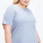 Fabletics wedgewood 420HR2000 T-shirt em jersey 100% algodão mulheres